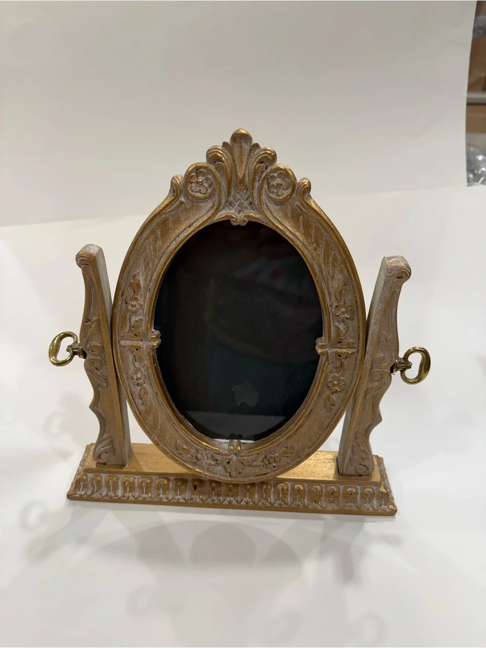 Vintage-Style Gold Oval Table Frame - Decorative Home Accent